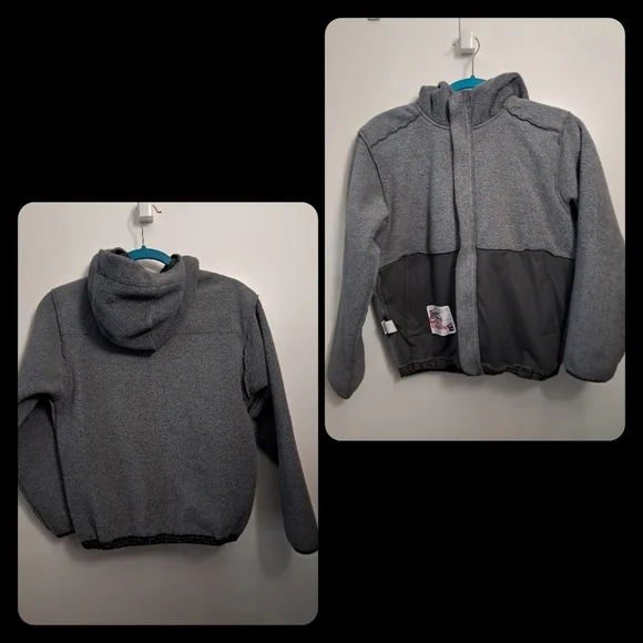 The North Face TNF Denali Polartec Fleece Boys Youth Hooded Full Zip Jacket M